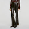 Thompson Distressed leather trousers Brown