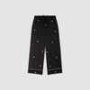 Rissea Rhinestone wide leg trouser Black