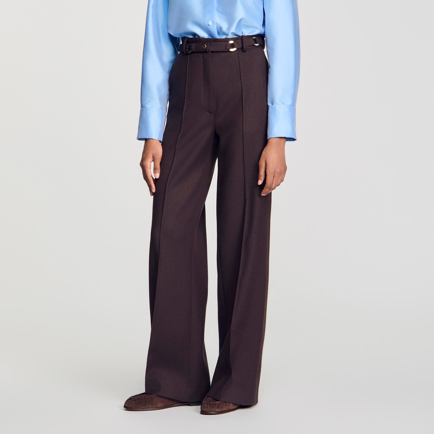 Adam Metal ring trousers Light Brown
