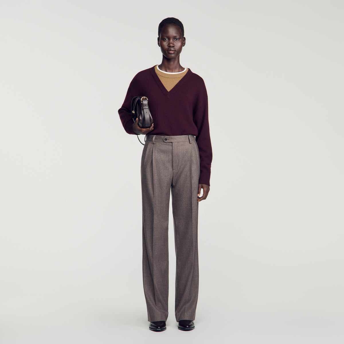 Everett Wool suit trousers Greige