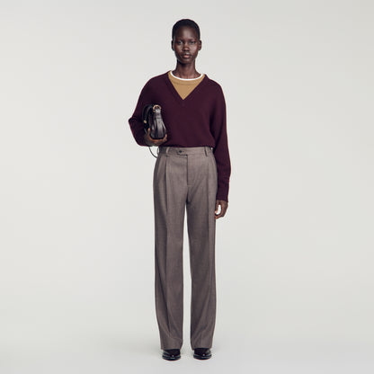 Everett Wool suit trousers Greige
