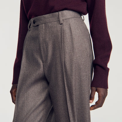 Everett Wool suit trousers Greige