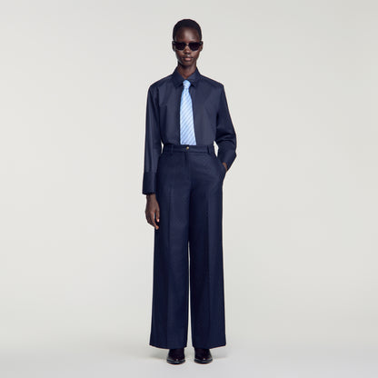 Ellington Rhinestone straight-leg trousers Navy Blue