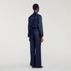 Ellington Rhinestone straight-leg trousers Navy Blue