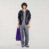 Estela Rhinestone Barrel-Leg Joggers Grey