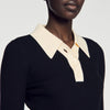 Knit Polo Shirt Jumper Black