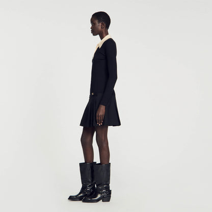 Knit Polo Shirt Jumper Black