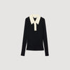 Knit Polo Shirt Jumper Black