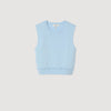Emie Ruffled Cropped Jumper Sky Blue