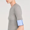 Valence Jumper With Contrast Short Sleeves Grey