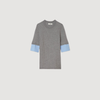 Valence Jumper With Contrast Short Sleeves Grey