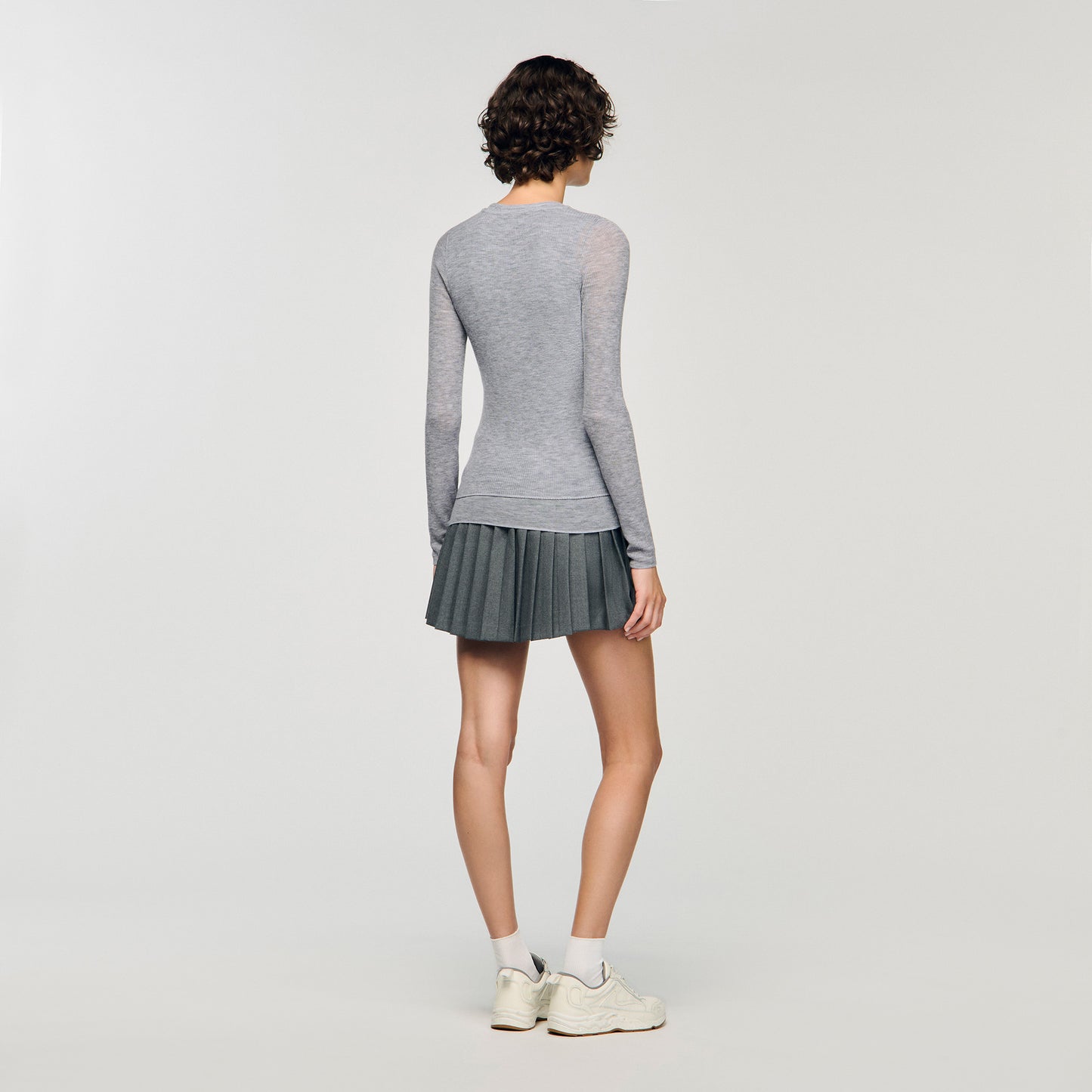 Yago Wool Layered Effect Jumper Grey