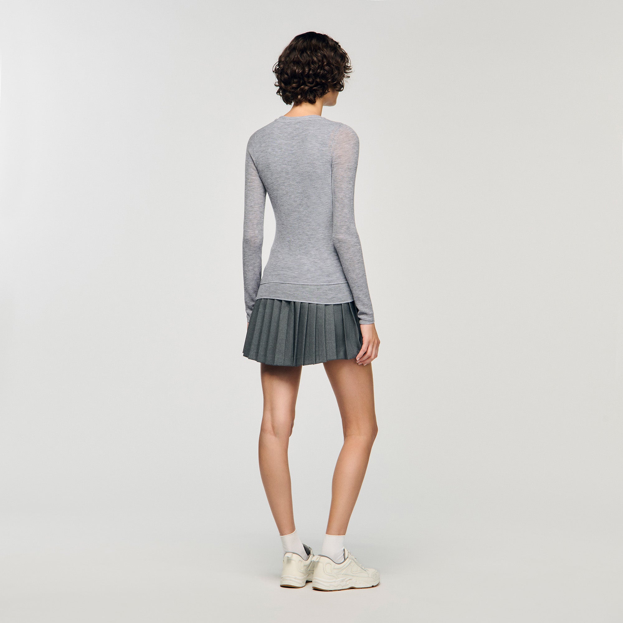 Yago Wool Layered Effect Jumper Grey