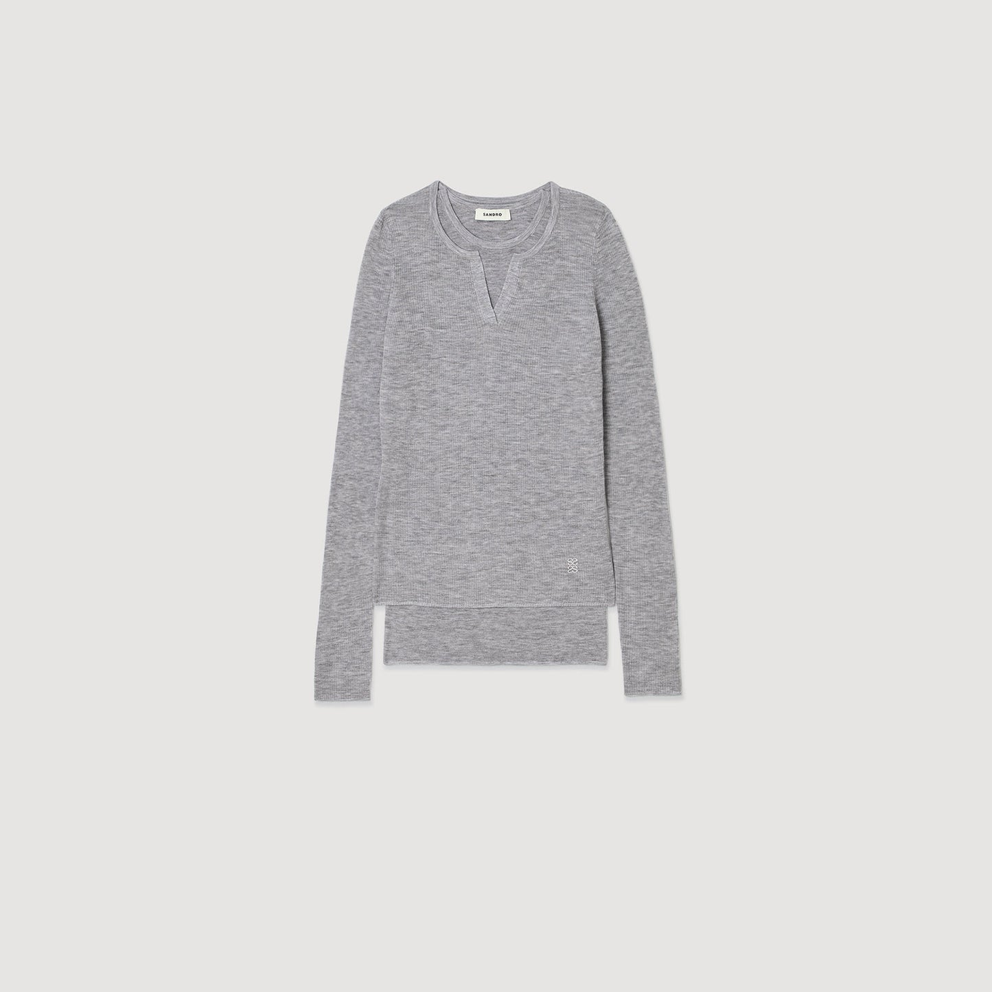 Yago Wool Layered Effect Jumper Grey