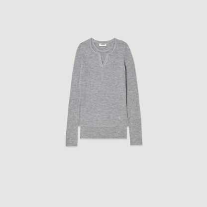 Yago Wool Layered Effect Jumper Grey