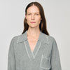 Berlin Open Polo-Collar Neck Jumper Grey
