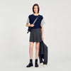 Hugues Dual-Material Knit Jumper Navy / Grey