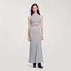 Sleeveless Knitted Crop Top Grey