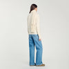 Knitted Jumper With Scarf Collar Ecru