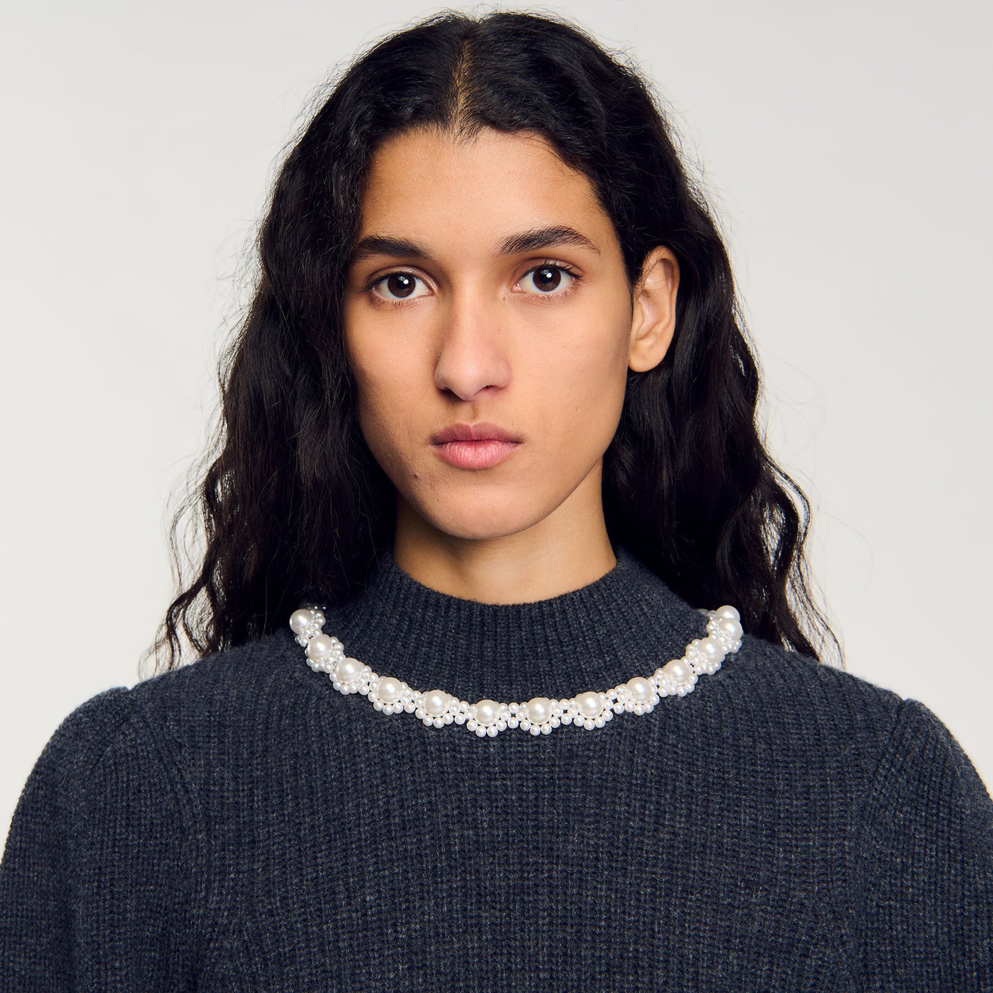 Ribbed Wool And Cashmere Jumper Dark Grey
