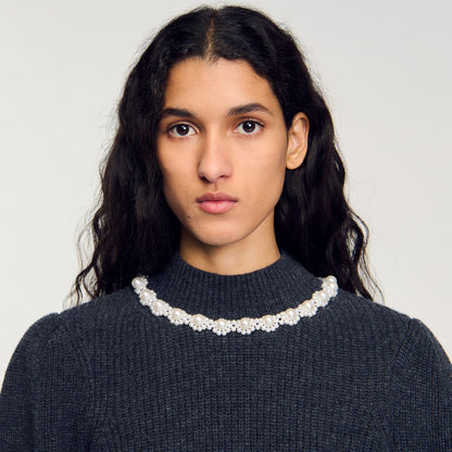 Ribbed Wool And Cashmere Jumper Dark Grey