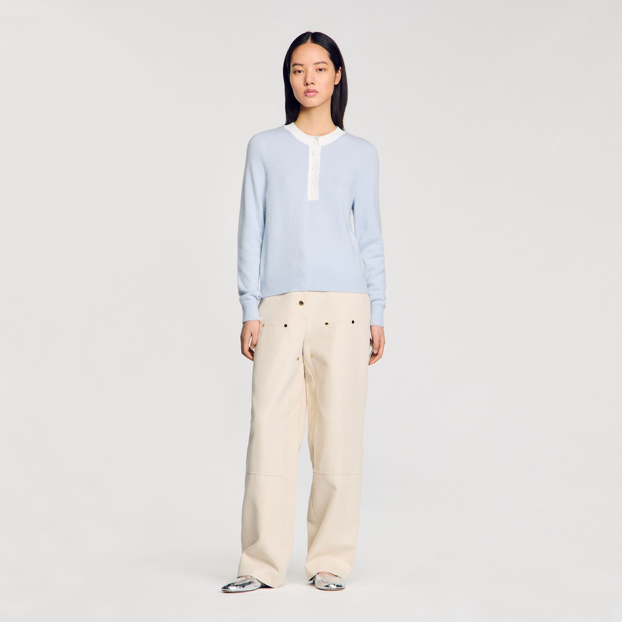 Wool And Cashmere Jumper Sky Blue