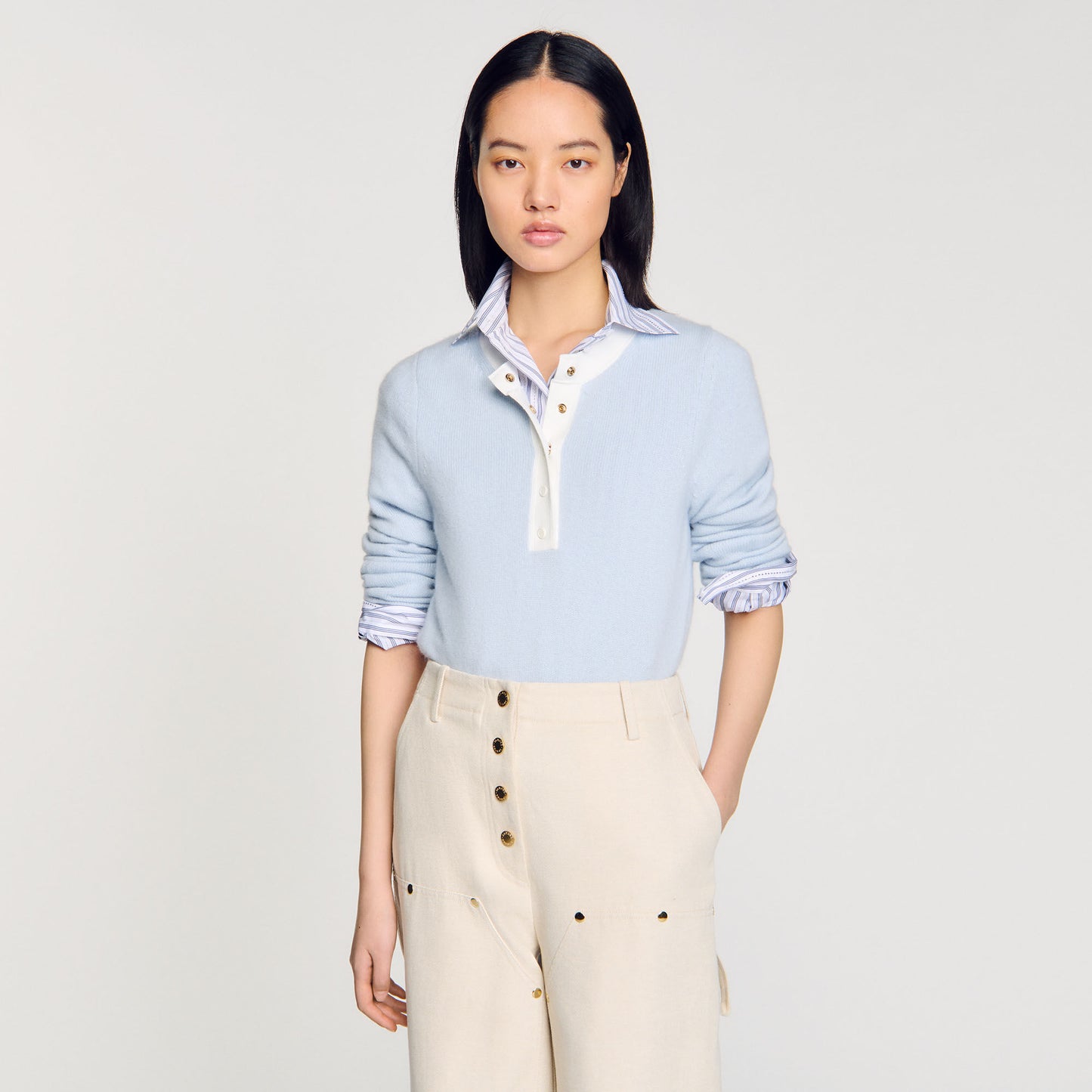Wool And Cashmere Jumper Sky Blue