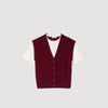 Jonas Two-Tone Wool And Cashmere Jumper Bordeaux