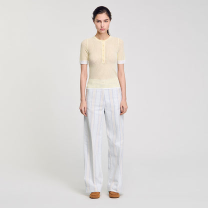 Citron Short-Sleeved Jumper Light Yellow