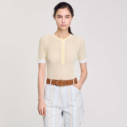 Citron Short-Sleeved Jumper Light Yellow