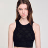 Alerio Decorative Knit Top Black