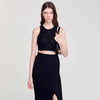 Alerio Decorative Knit Top Black