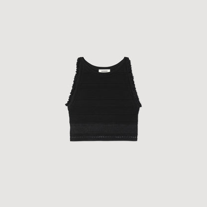 Madrid Sleeveless Jumper Black