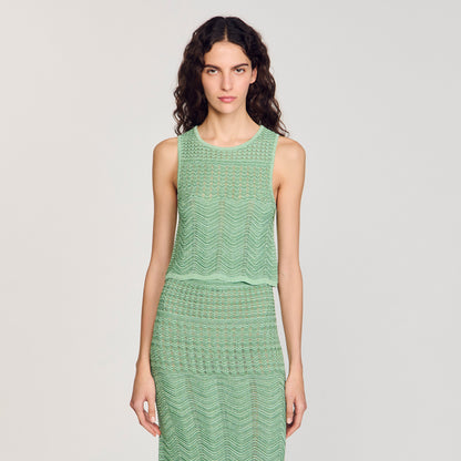 Decorative Knit Jumper Mint