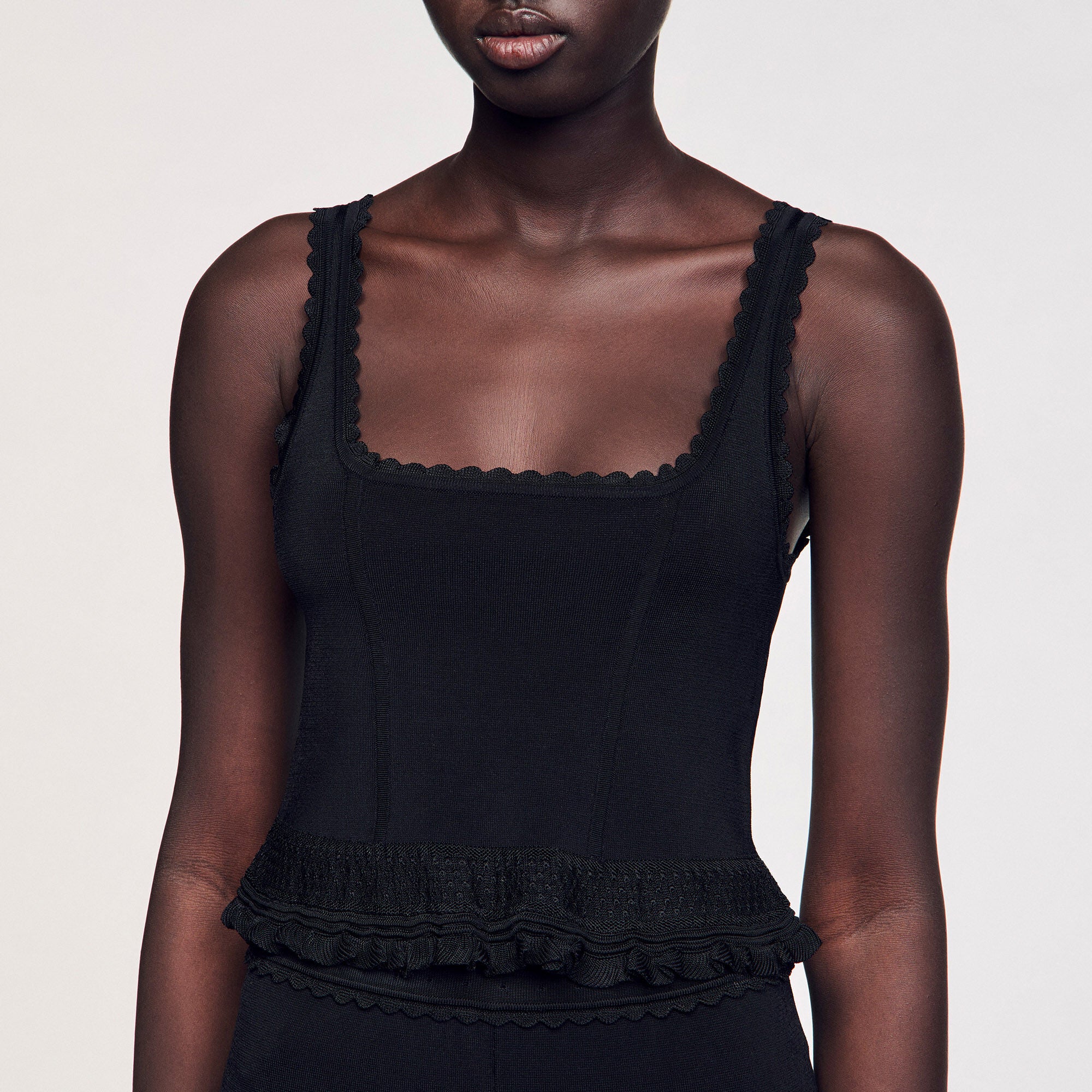 Tilly Ruffled Top Black