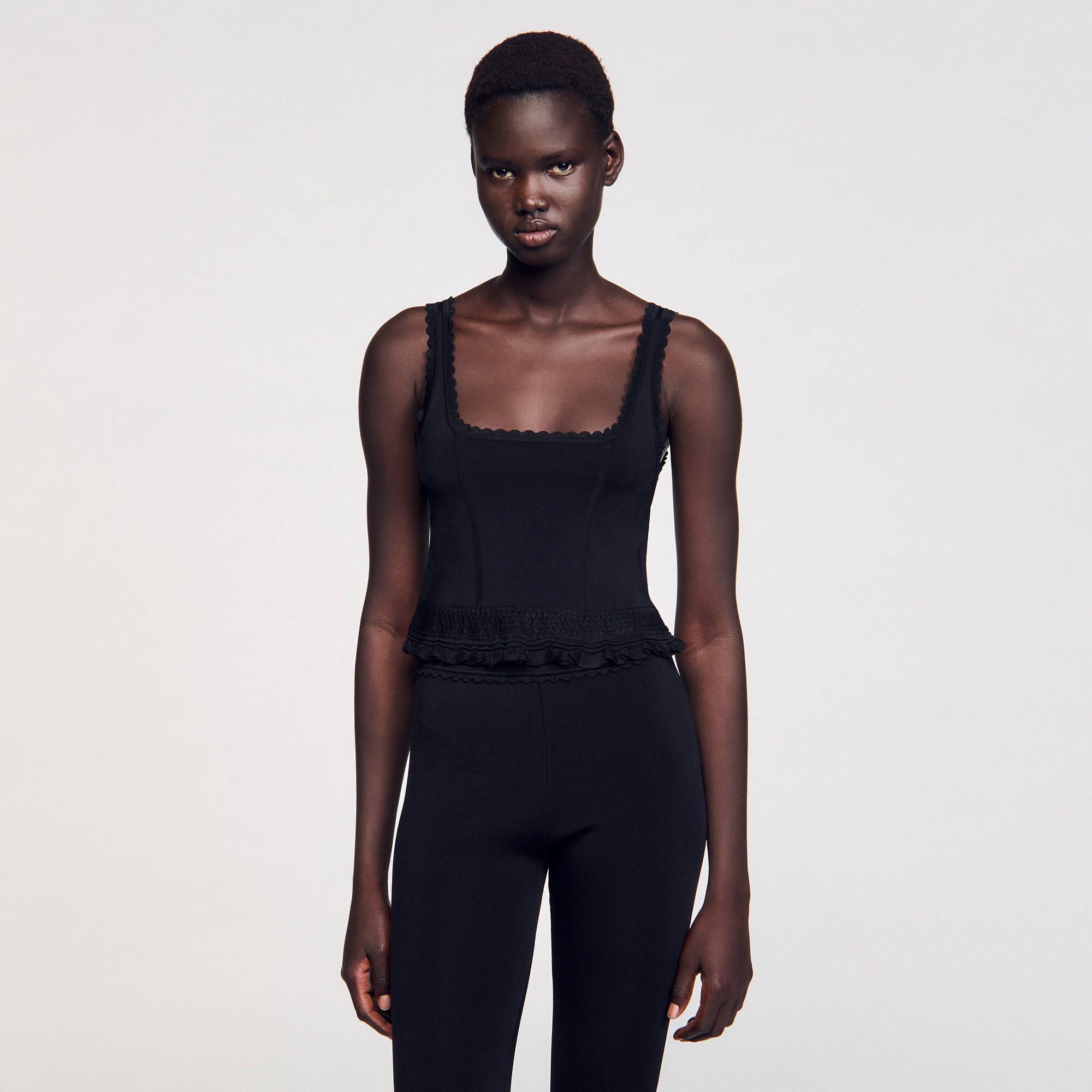 Tilly Ruffled Top Black