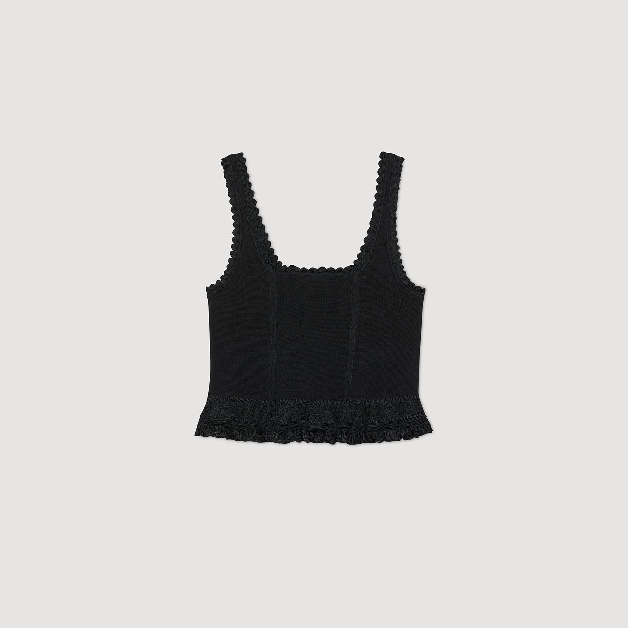 Tilly Ruffled Top Black