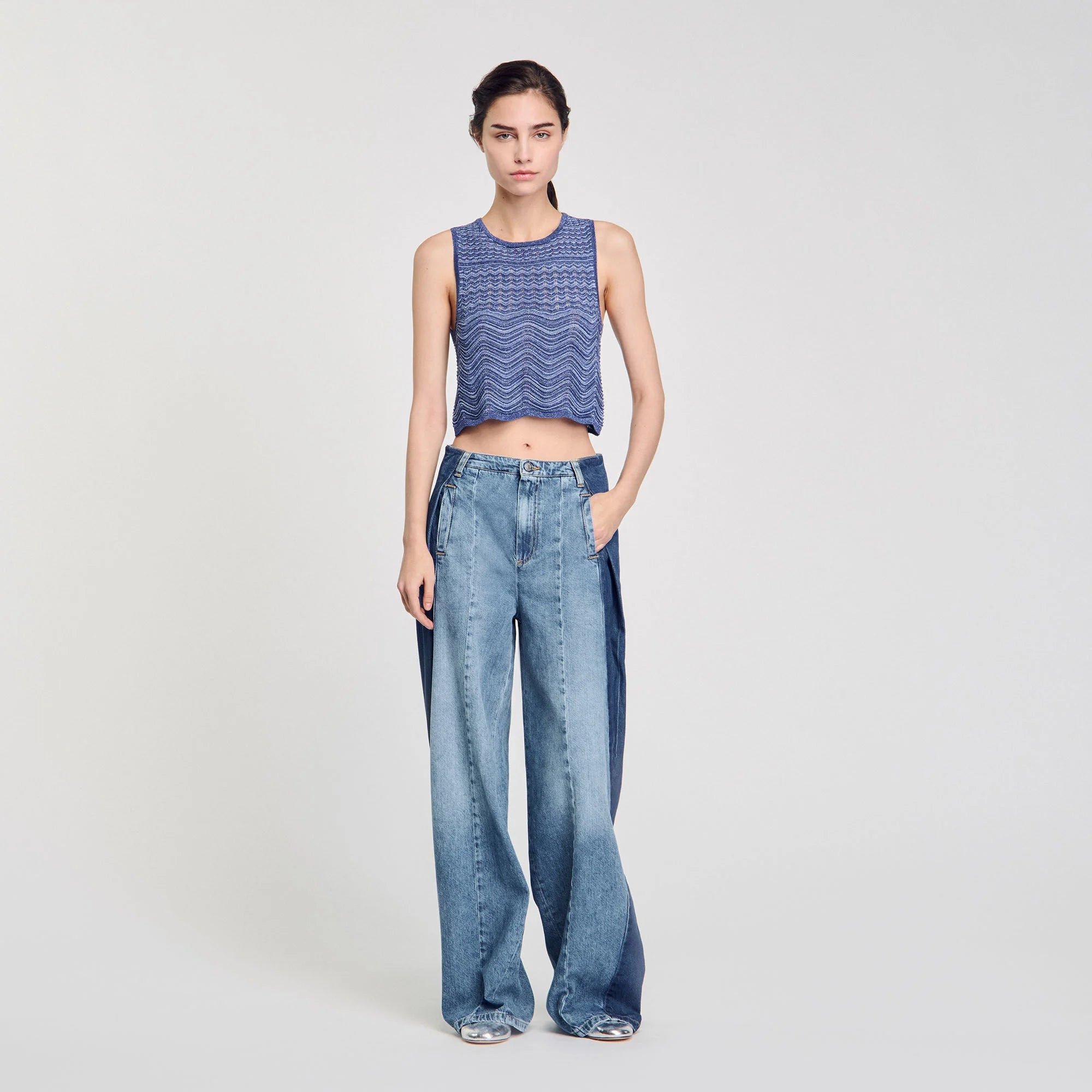 Lulu Glitter Knit Jumper Royal Blue