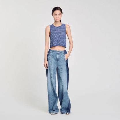 Lulu Glitter Knit Jumper Royal Blue