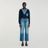 Madere Jumper With Denim Details Navy Blue