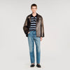 Stanislas Striped Polo Jumper Navy Blue