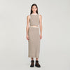 Eleo High-Neck Knit Jumper Taupe
