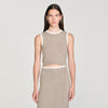 Eleo High-Neck Knit Jumper Taupe