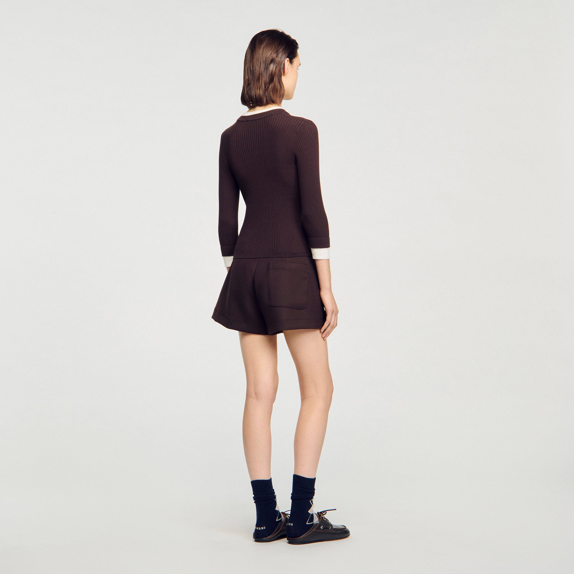 Gassin 2-In-1 Mixed Wool Jumper Brown