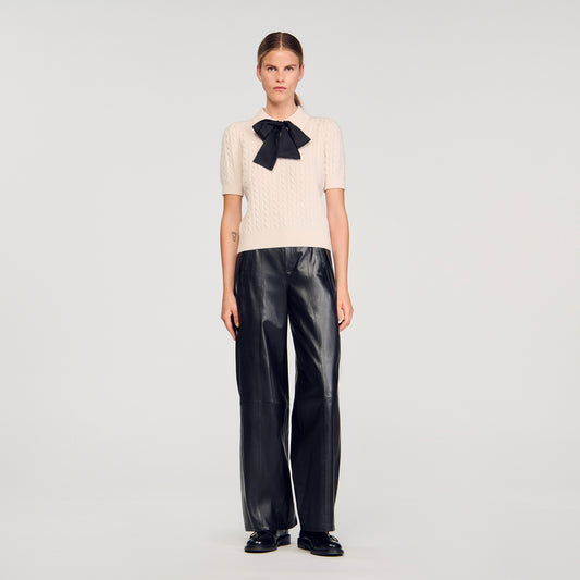 Lucilo Polo-Neck Knit Jumper Ecru