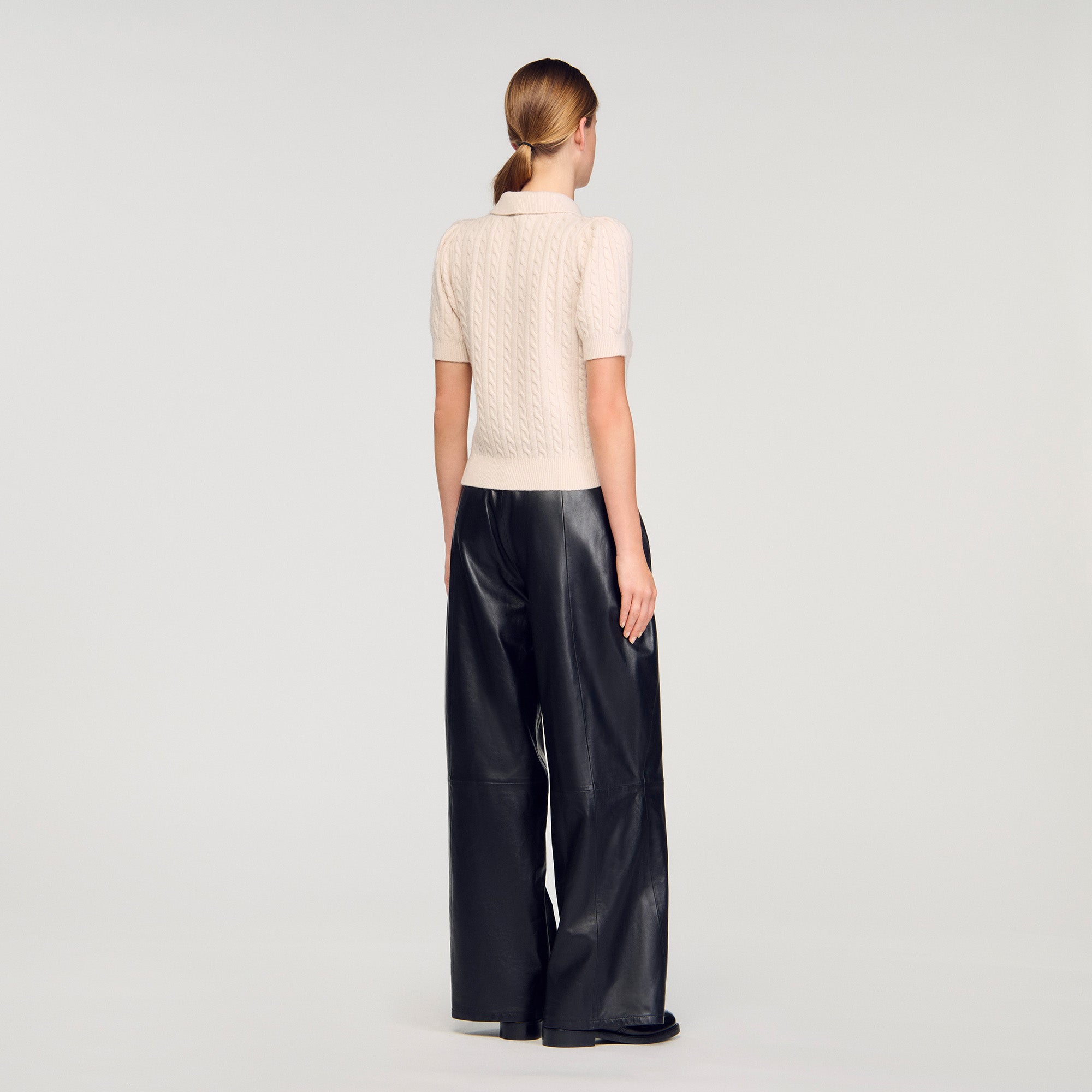 Lucilo Polo-Neck Knit Jumper Ecru