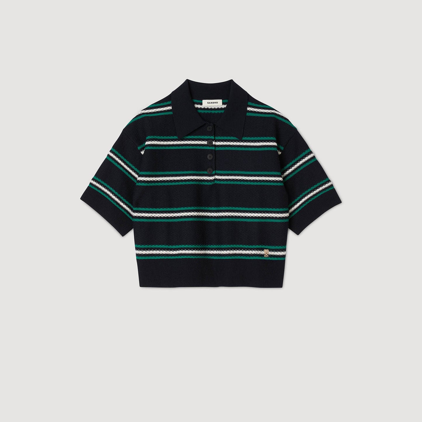 Grimaud Polo-Neck Jumper Navy Blue