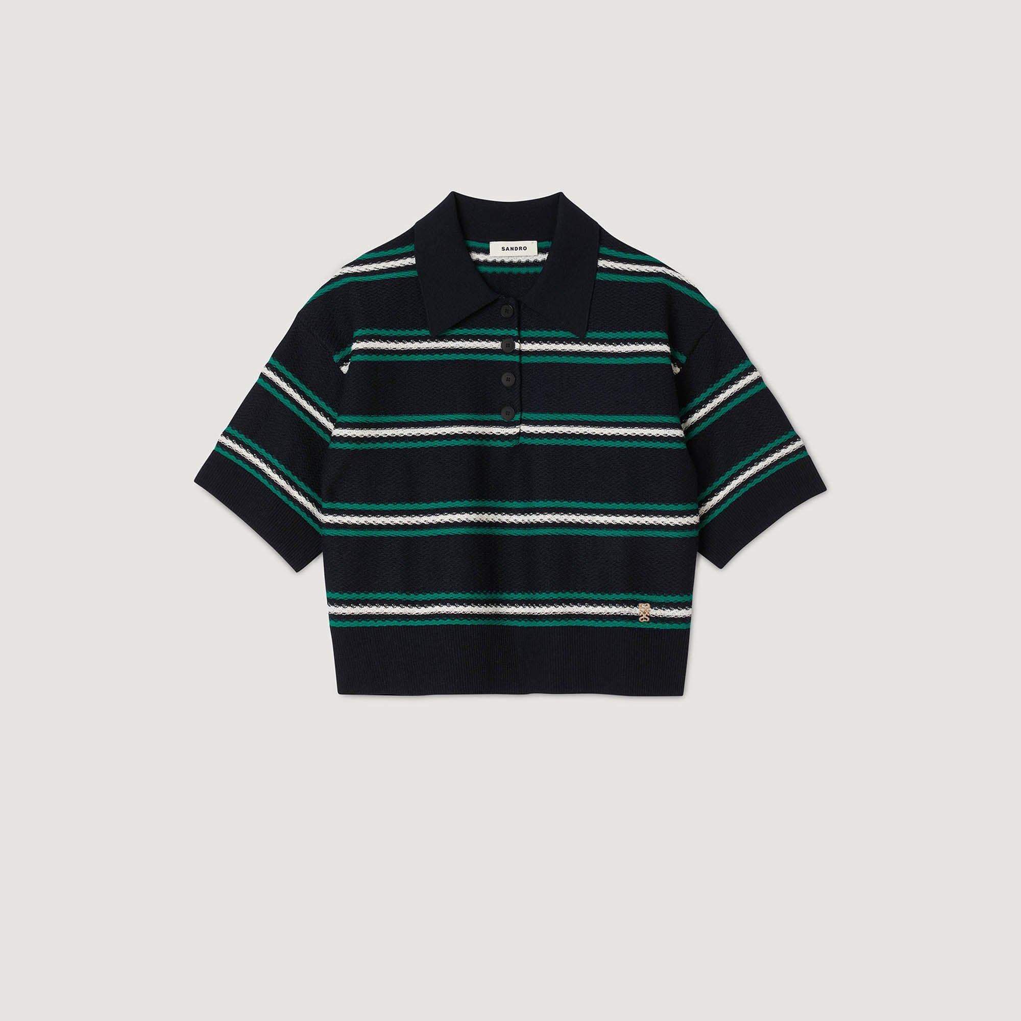 Grimaud Polo-Neck Jumper Navy Blue