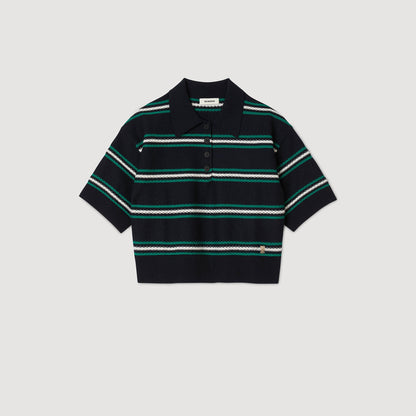 Grimaud Polo-Neck Jumper Navy Blue