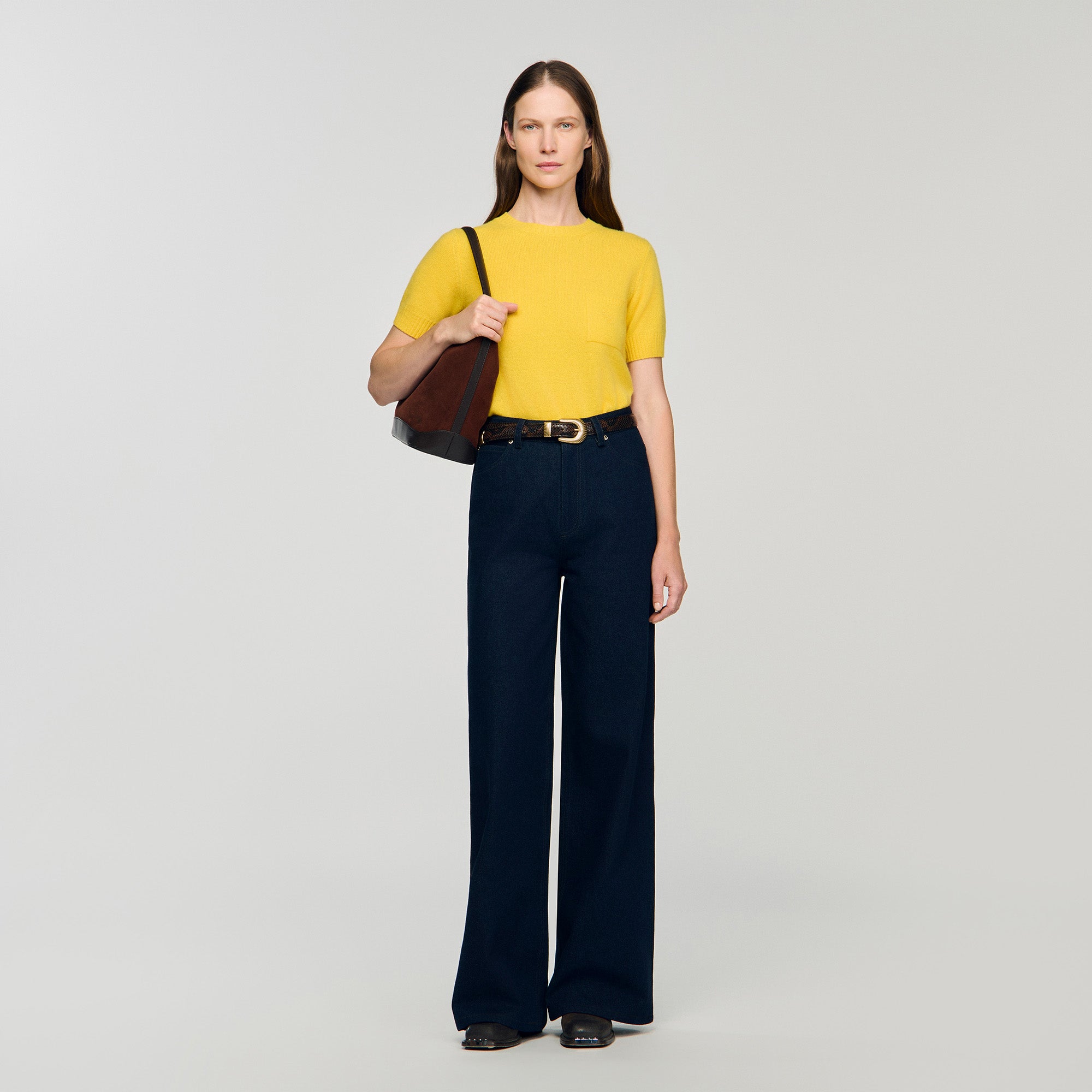 Myrelle Short-Sleeve Jumper Gold Yellow